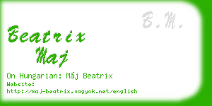 beatrix maj business card
